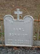 
Carl SCHMIDT
geb  6 Sep 1824
ges 12 Oct 1920

Bethel Lutheran Cemetery, Logan Reserve (Logan City)

