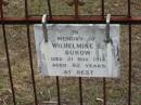 
Wilhelmine E BUROW
21 Nov 1914
aged 82

Bethel Lutheran Cemetery, Logan Reserve (Logan City)


