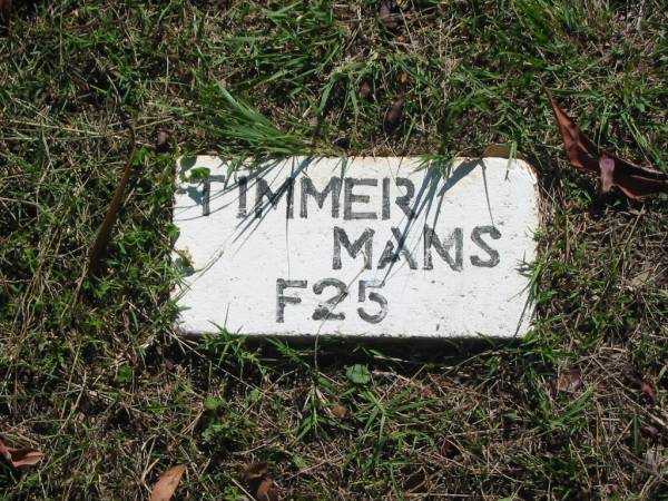 Timmer MANS;  | Blackbutt-Benarkin cemetery, South Burnett Region  | 