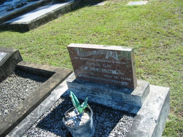 Sonya Gay BLUMSON,  | daughter sister,  | died 31 July 1983 aged 14 years;  | Henry SHANKS,  | died 25-8-1996 aged 80 years;  | Blackbutt-Benarkin cemetery, South Burnett Region  | 