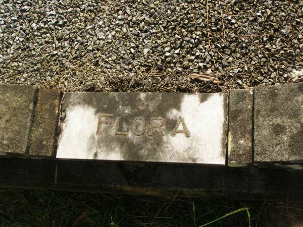 Flora Josephine,  | wife of Eric SCHULTZ,  | daughter of Francis & Isabella HARDING,  | died 5 Nov 1949 aged 33 years;  | Isabella HARDING,  | died 10 Oct 1955;  | Blackbutt-Benarkin cemetery, South Burnett Region  | 