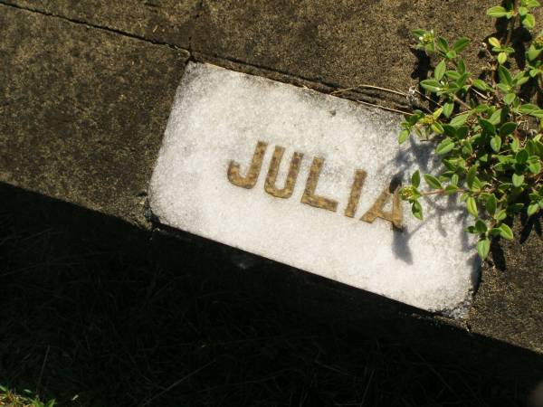 Edgar F. (Ted) NUTT,  | died 14 Sept 1942 aged 61 years;  | Julia M. NUTT,  | died 31 Jan 1952 aged 76 years;  | Blackbutt-Benarkin cemetery, South Burnett Region  | 