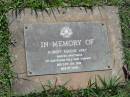 
Robert Eugene VARY,
died 24 July 1989 aged 67 years;
Blackbutt-Benarkin cemetery, South Burnett Region
