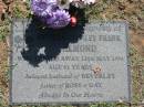 Neville Stanley Frank ALMOND, died 13 May 1994 aged 61 years, husband of Beverley, father of Ross & Gay; Blackbutt-Benarkin cemetery, South Burnett Region 