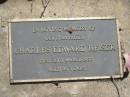 Charles Edward REISER, father, died 26 March 1992 aged 86 years; Blackbutt-Benarkin cemetery, South Burnett Region 