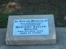 
Marjory Evelyn OGILVIE,
mother grandmother,
died 4 Aug 2004 aged 90 years;
Blackbutt-Benarkin cemetery, South Burnett Region
