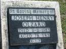 Joseph Henry OLZARD, died 11-11-1983 aged 78 years; Blackbutt-Benarkin cemetery, South Burnett Region 