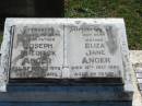 Joseph Fredrick ANGER, husband father, died 17 March 1979 aged 74 years; Eliza Jane ANGER, mother, died 15 July 1995 aged 86 years; Blackbutt-Benarkin cemetery, South Burnett Region 