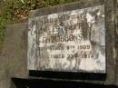 Charles Alfred FITZGIBBONS, born 9 March 1909, died 23 Oct 1974; Blackbutt-Benarkin cemetery, South Burnett Region 