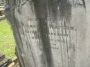 Highmoor WATSON, died Blackbutt 17 March 1912; Blackbutt-Benarkin cemetery, South Burnett Region 