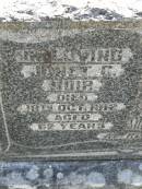 Janet C. MUIR, died 18 Oct 1912 aged 62 years; James MUIR, died 24 Feb 1955 aged 85 years; Blackbutt-Benarkin cemetery, South Burnett Region 