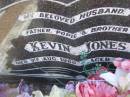 Kevin JONES, husband father popie brother, died 9 Aug 1980 aged 56 years; Blackbutt-Benarkin cemetery, South Burnett Region 