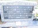
Grave of Albert Edwin Gale (31-1-1896 - 30-10-1988)
and wife Ruby Florene Irene Gale (6-6-1905 - 12-2-1997),
Bourke cemetery,
New South Wales
