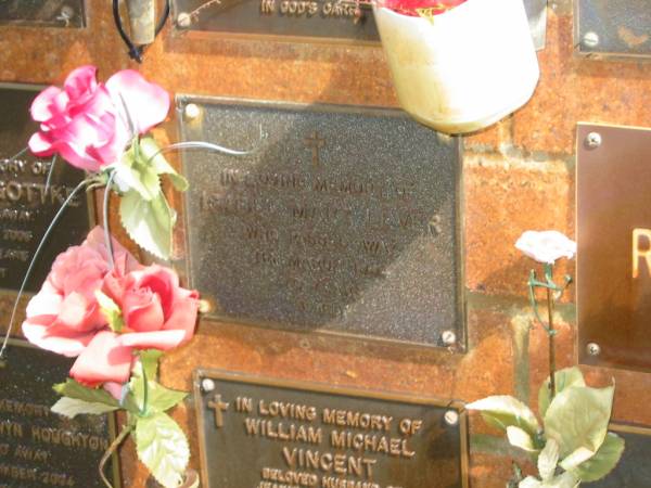 Isabel Mary LEVER,  | died 11 March 1994 aged 70 years;  | Bribie Island Memorial Gardens, Caboolture Shire  | 