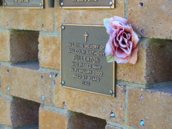Malcolm Anthony FULLERTON,  | died 14 Feb 2000 aged 47 years;  | Bribie Island Memorial Gardens, Caboolture Shire  | 