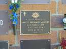 
Abbott Reginald MOSELEY,
died 6 Oct 2004 aged 84 years;
Bribie Island Memorial Gardens, Caboolture Shire
