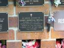 
Audrey Christina BRAZILL,
wife mother,
husband Vic,
died 31 May 2000;
Bribie Island Memorial Gardens, Caboolture Shire
