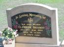
Elfriede BRANDT,
died 19 June 1985 aged 74 years,
mother;
Apostolic Church of Queensland, Brightview, Esk Shire
