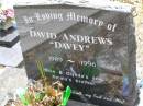 
David ANDREWS (Davey),
1989 - 1996,
son of Mike & Glynda,
brother of Nicola;
Brookfield Cemetery, Brisbane
