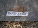 
Fanny AAROE;
Brookfield Cemetery, Brisbane
