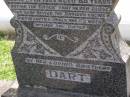 
Louisa DART, sister,
died 19 Feb 1959 aged 80 years,
erected by brothers DART;
Brookfield Cemetery, Brisbane
