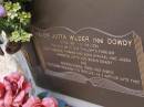 
Helen Jutta WILDER, nee DOWDY,
21-02-1961 - 31-05-1994,
husband Thomas,
sons Mikhael & Jason,
parents Jutta & Edwin DOWDY,
sisters Karen, Irene & Ingrid;
Brookfield Cemetery, Brisbane
