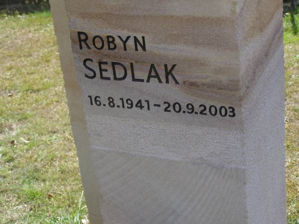 Robyn SEDLAK,  | 16-8-1941 - 20-9-2003;  | Brookfield Cemetery, Brisbane  | 