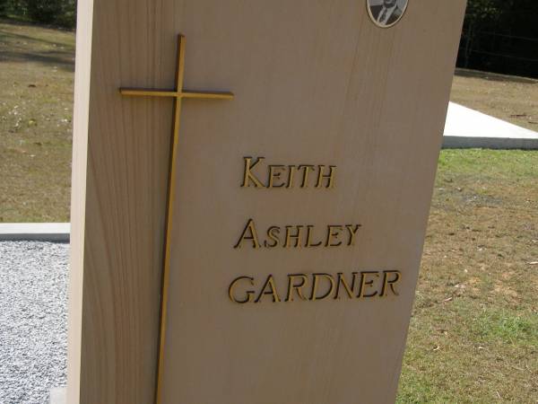 Keith Ashley GARDNER,  | died 24 Jan 1981 aged 52 years,  | husband of Peggy,  | father of Noel, Robin & Guy;  | Brookfield Cemetery, Brisbane  | 