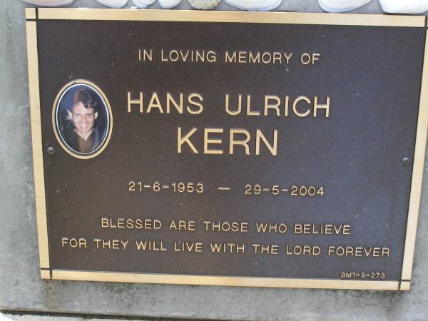 Hans Ulrich KERN,  | 21-6-1953 - 29-5-2004;  | Brookfield Cemetery, Brisbane  | 