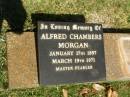 
Alfred Chambers MORGAN
b: 17 Jan 1897
d: 19 Mar 1971

Pioneer Cemetery - Broome
