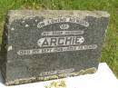 
Archie [NICHOLS?],
husband,
died 9 Sept 1949 aged 74 years;
Brooweena St Marys Anglican cemetery, Woocoo Shire
