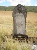 
James BROWN
d: Deep Creek, 14 Aug 1908 aged 74

(wife)
Margaret (BROWN)
d: 7 Dec 1929, aged 85

Fairview Cemetery, Bryden, Somerset Region, Queensland

