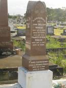John William HINKLER d: 13 Oct 1927 aged 70  wife Frances Aitken HINKLER d: 5 Sep 1953 aged 87  James Edmund HINKLER d: 2 Oct 1926 aged 92  Bundaberg General Cemetery  