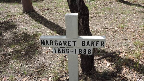 Margaret BAKER  | b: 1886  | d: 1888  | Bunya cemetery, Pine Rivers  | 