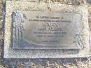Maud Elizabeth HAHN, mother grandmother great-grandmother, died 18 Aug 1989 aged 78 years, widow of Albert 1904-1961; Caffey Cemetery, Gatton Shire 