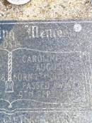 Charles August OST, born 17 Dec 1908 died 1 Aug 1989; Caroline Augusta OST, born 7 Oct 1905 died 9 Sept 1975; Caffey Cemetery, Gatton Shire 