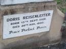 Doris REISENLEITER, born 13 Sept 1926 died 20 Aug 1930; Caffey Cemetery, Gatton Shire 