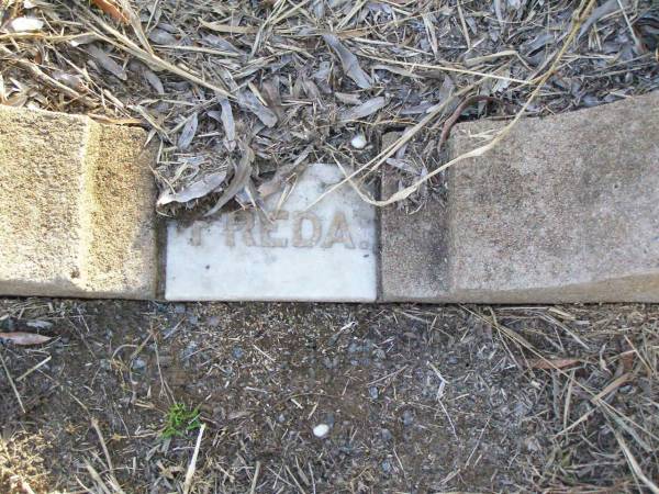 Freda M. SINN,  | died 10 Oct 1935 aged 3 years 3 months;  | Caffey Cemetery, Gatton Shire  | 