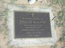 
Nellie RALPHS,
wife mother nanny,
died 25-1-1989 aged 70 years;
Canungra Cemetery, Beaudesert Shire
