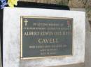 
Albert Edwin (Stumpy) CAVELL,
husband father grandfather,
died 9 April 1991 aged 86 years;
Canungra Cemetery, Beaudesert Shire
