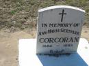 Ann Maria Gertrude CORCORAN, 1882 - 1963; Canungra Cemetery, Beaudesert Shire 