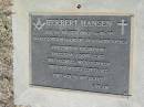 
Herbert HANSEN, husband of Sarah, father,
died 6-10-95 age 89;
Canungra Cemetery, Beaudesert Shire
