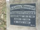 
Trancote FLESSER,
died 14-2-86 aged 83 years;
Canungra Cemetery, Beaudesert Shire
