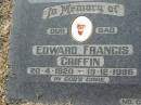 Edward Francis GRIFFIN, dad, 20-4-1920 - 19-12-1996; Canungra Cemetery, Beaudesert Shire 