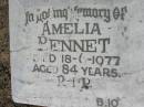 Amelia BENNET, died 18-6-1977 aged 84 years; Canungra Cemetery, Beaudesert Shire 