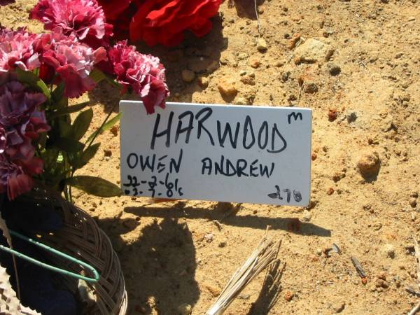 HARWOOD, Owen Andrew,  | 22-2-61 - 3-7-05;  | Canungra Cemetery, Beaudesert Shire  | 