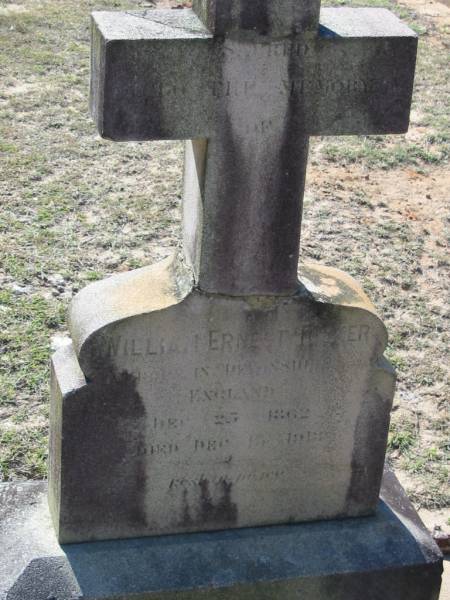 William Ernest TUCKER,  | born in Devonshire? England 23? Dec 1862?  | died 15 Dec 1913?;  | Canungra Cemetery, Beaudesert Shire  | 