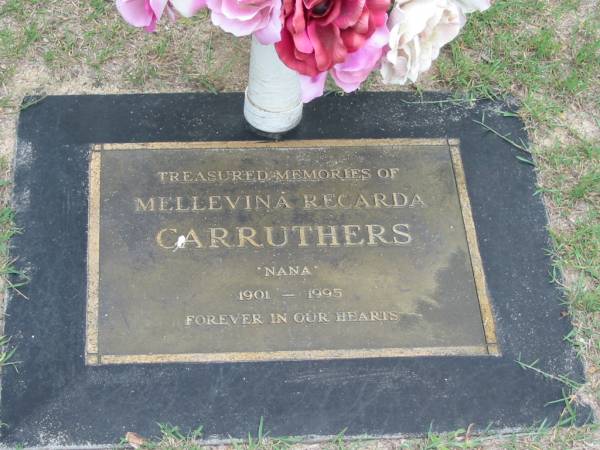 Mellevina Recarda CARRUTHERS,  Nana , 1901-1995;  | Chambers Flat Cemetery, Beaudesert  | 
