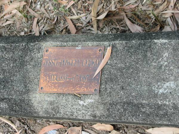 Jessie Powell Leckie 11 Apr 1893 to 7 Jul 1987  | Chapel Hill Uniting (formerly Methodist) Cemetery - Brisbane  |   | 