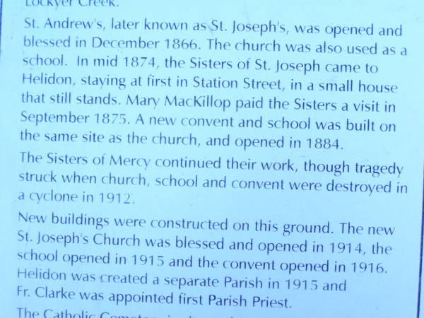 St Joseph's Catholic Church, Helidon, Gatton Shire  | 